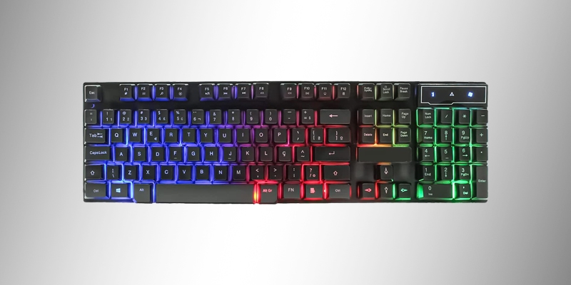 Teclado Finding Semi Mecânico - Baratinho com RGB