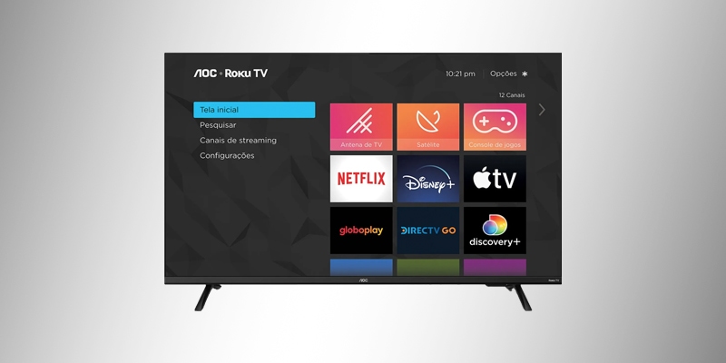 AOC 43” Full HD 43S5135/78G - Modelo Full HD com preço acessível
