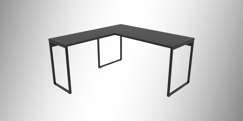 Mesa Trevalla em L Estilo Industrial 150cm - Mesa em formato L